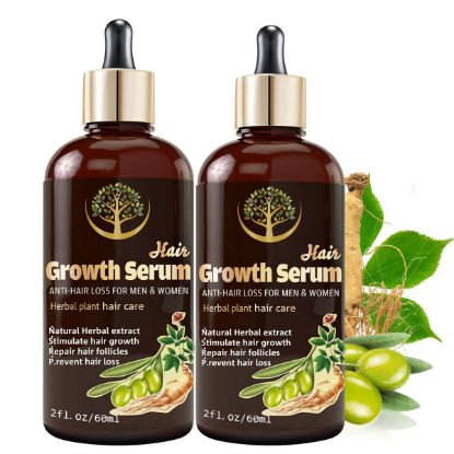 Hair Growth Serum, 2Pack Hair Growth Oil with Biotin, Hair Regrowth Treatment for Stronger, Thicker, Longer Hair